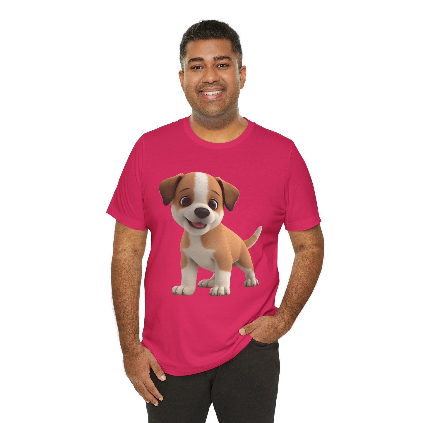 Cute Dog 3D Graphic Tee, Fun Animal Shirt, Dog Lover Gift, Playful Fashion Statement