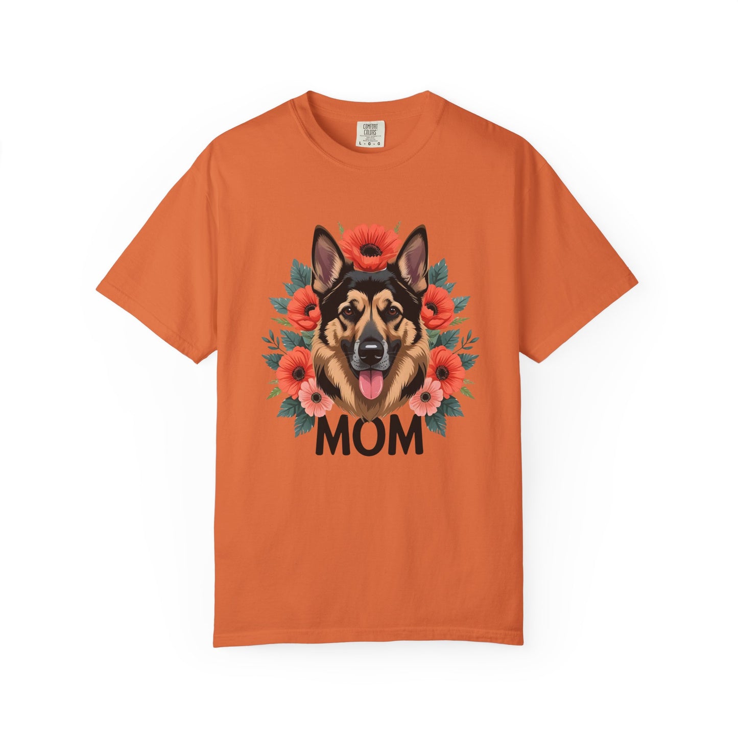 Floral German Shepherd Dog Mom T-Shirt, Perfect Gift for Dog Lovers, Mother’s Day, Birthday, Casual Wear, Comfortable Everyday Tee