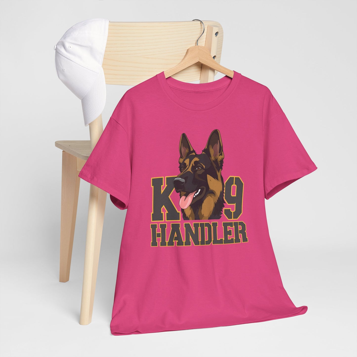 German Shepherd K9 Handler Tee, Perfect for Dog Lovers, Gift for Pet Owners, Unisex Cotton T-Shirt