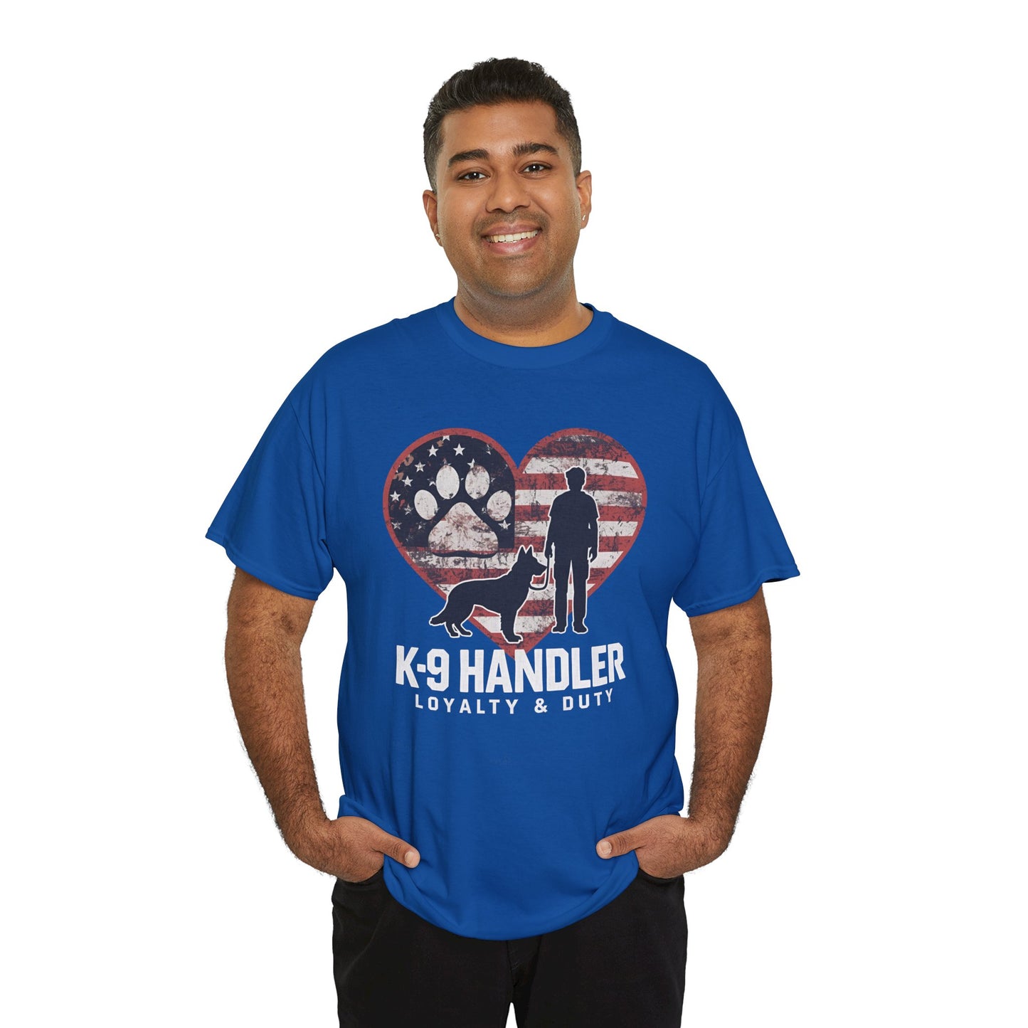 K-9 Handler Heart Tee | Loyalty & Duty T-Shirt | Dog Lover Gift, Police Support Shirt