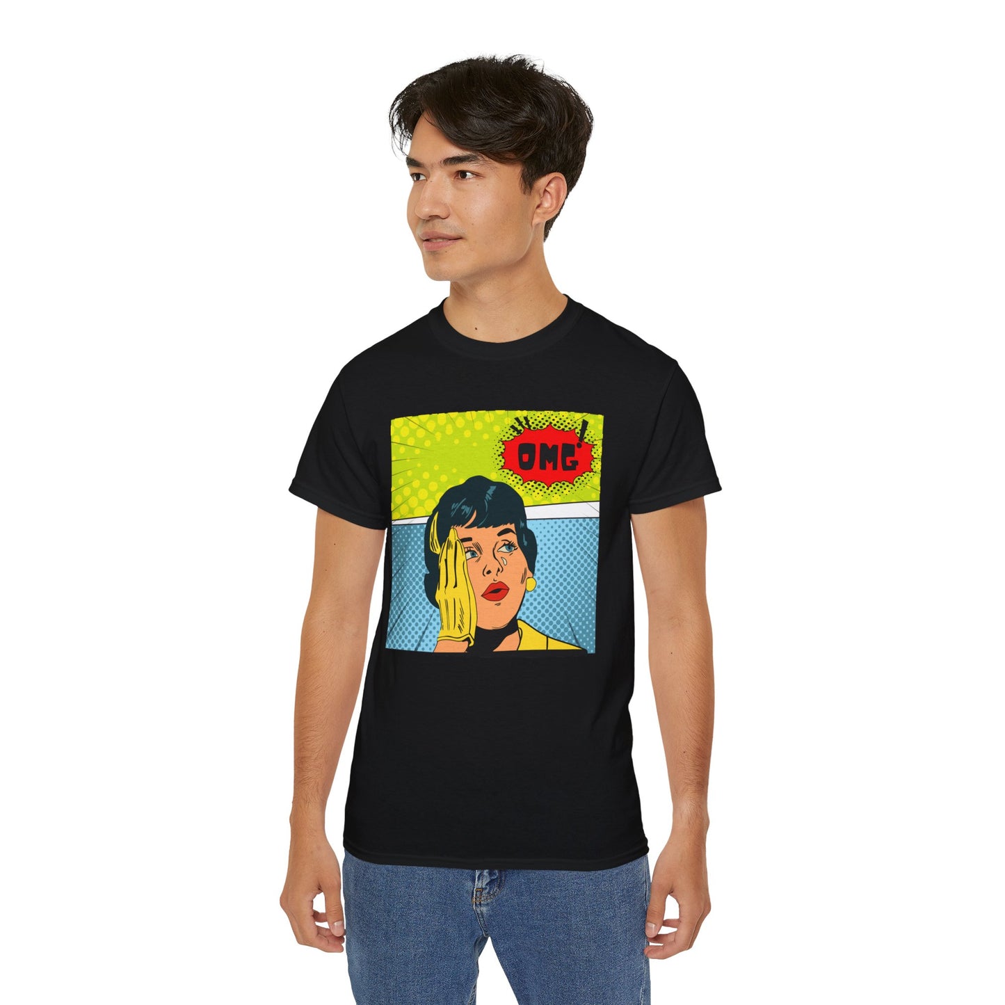 OMG Graphic Unisex Tee | Retro Pop Art T-Shirt, Gift for Trendsetters, Casual Wear, Comic Style, Fun Statement Top