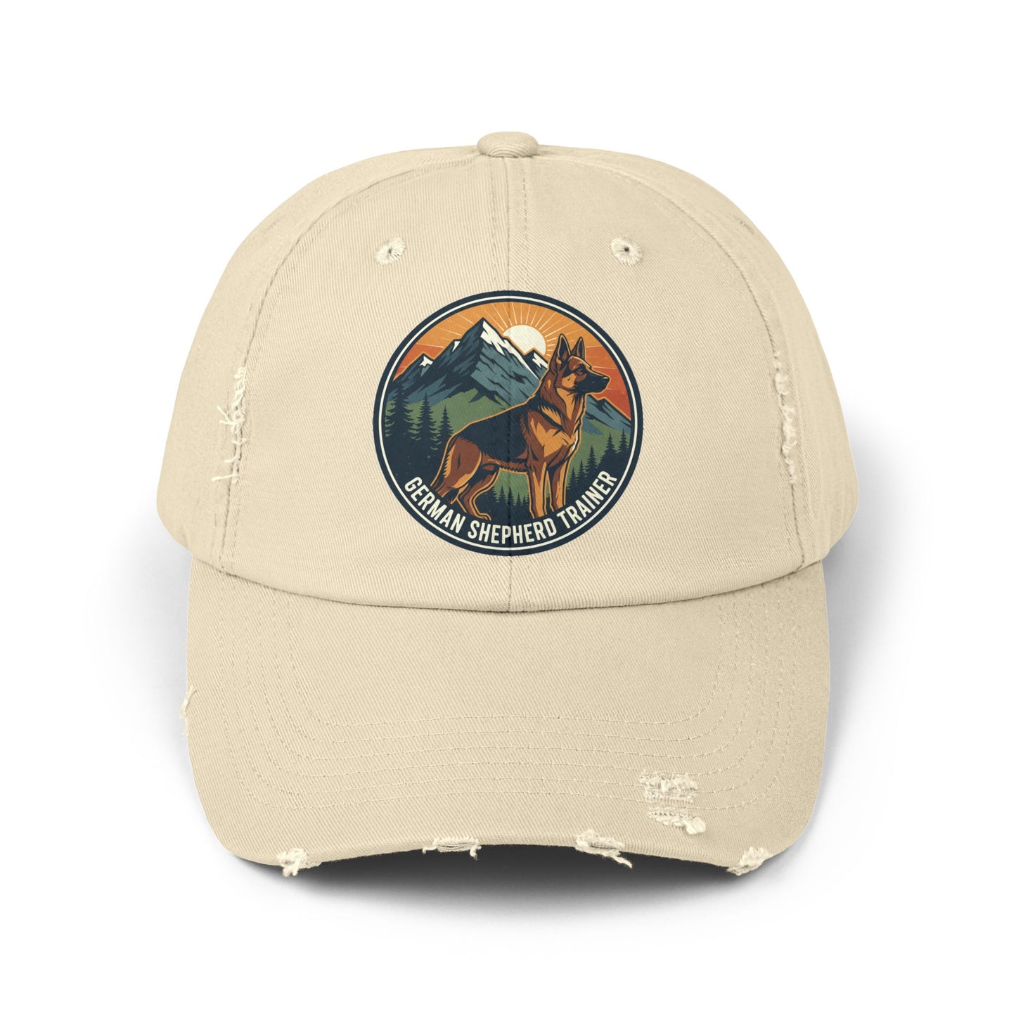 German Shepherd Trainer Cap | Distressed Hat for Dog Lovers | Perfect Gift for Pet Trainers