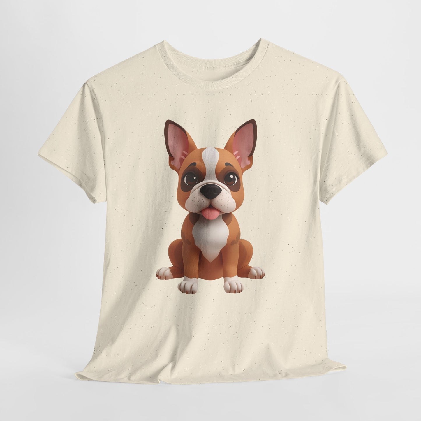 Cute 3D French Bulldog T-Shirt Unisex Heavy Cotton Tee, Dog Lover Gift