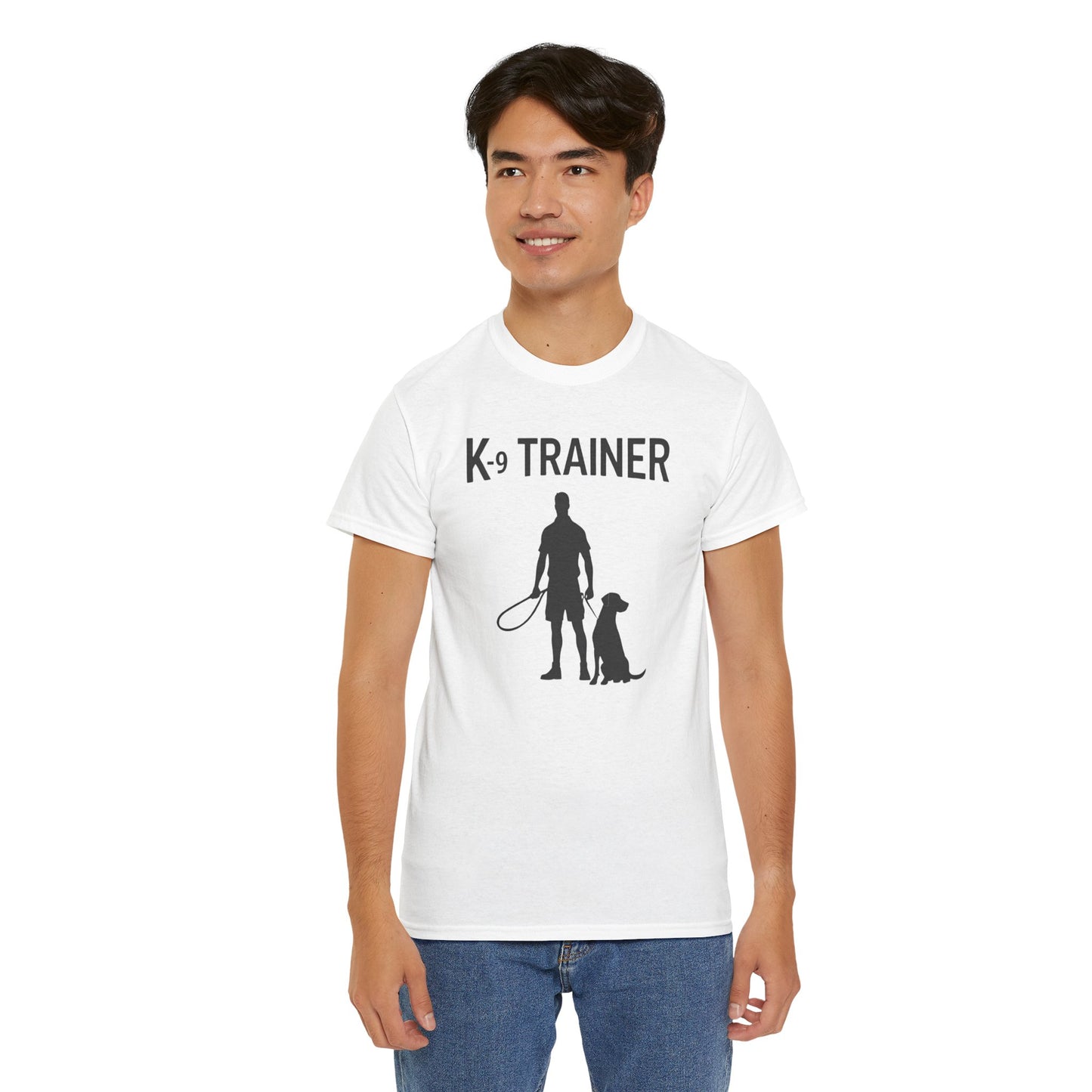 K-9 Trainer  Heavy Cotton T-Shirt, Dog Owner Gift, Police Dog Shirt, Animal Enthusiast Apparel, Casual Style Tee
