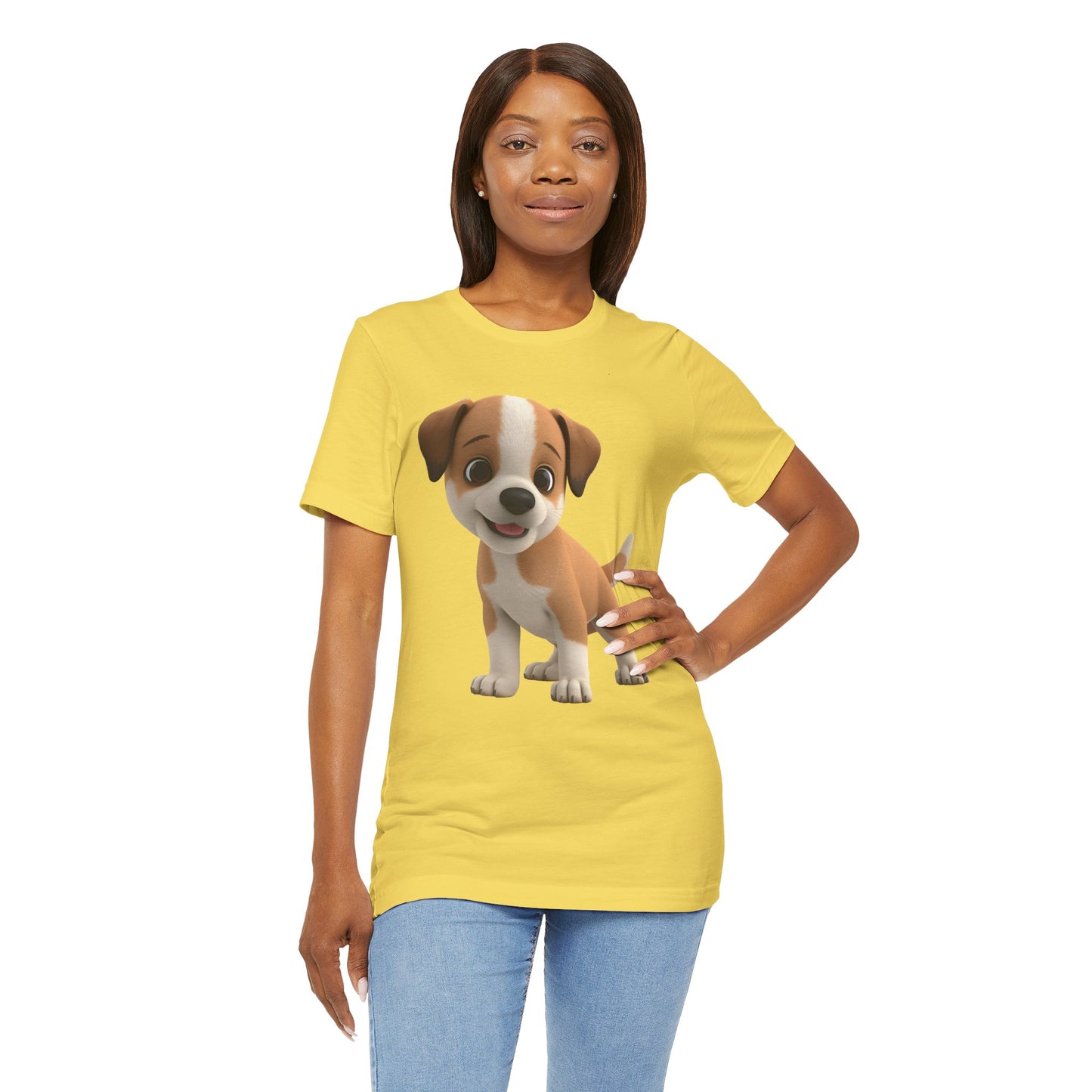 Cute Dog 3D Graphic Tee, Fun Animal Shirt, Dog Lover Gift, Playful Fashion Statement