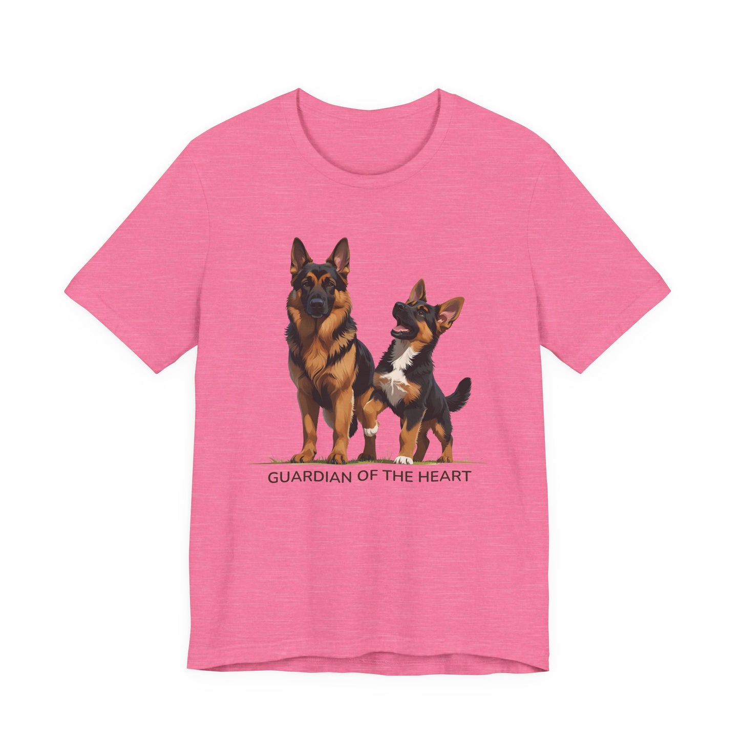 German Shepherd and Puppy Tee - Guardian of the Heart, Gifting for Pet Owners, Cute Graphic Shirt, Perfect for Birthdays, Dog-Themed Apparel