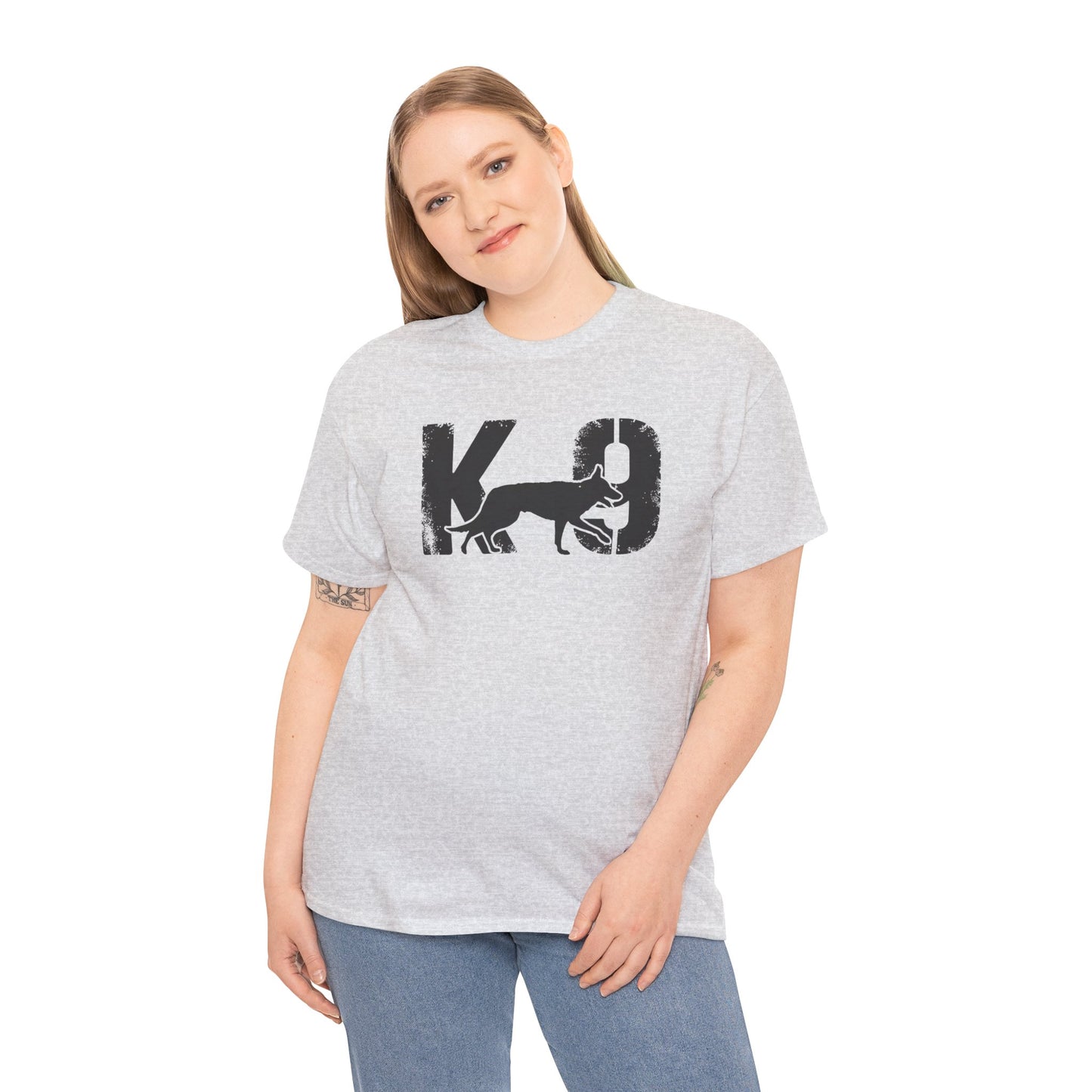 K-9 Dog Lover's Unisex Heavy Cotton Tee | T-Shirt for K-9 Handler | Dog Between K and 9 Design