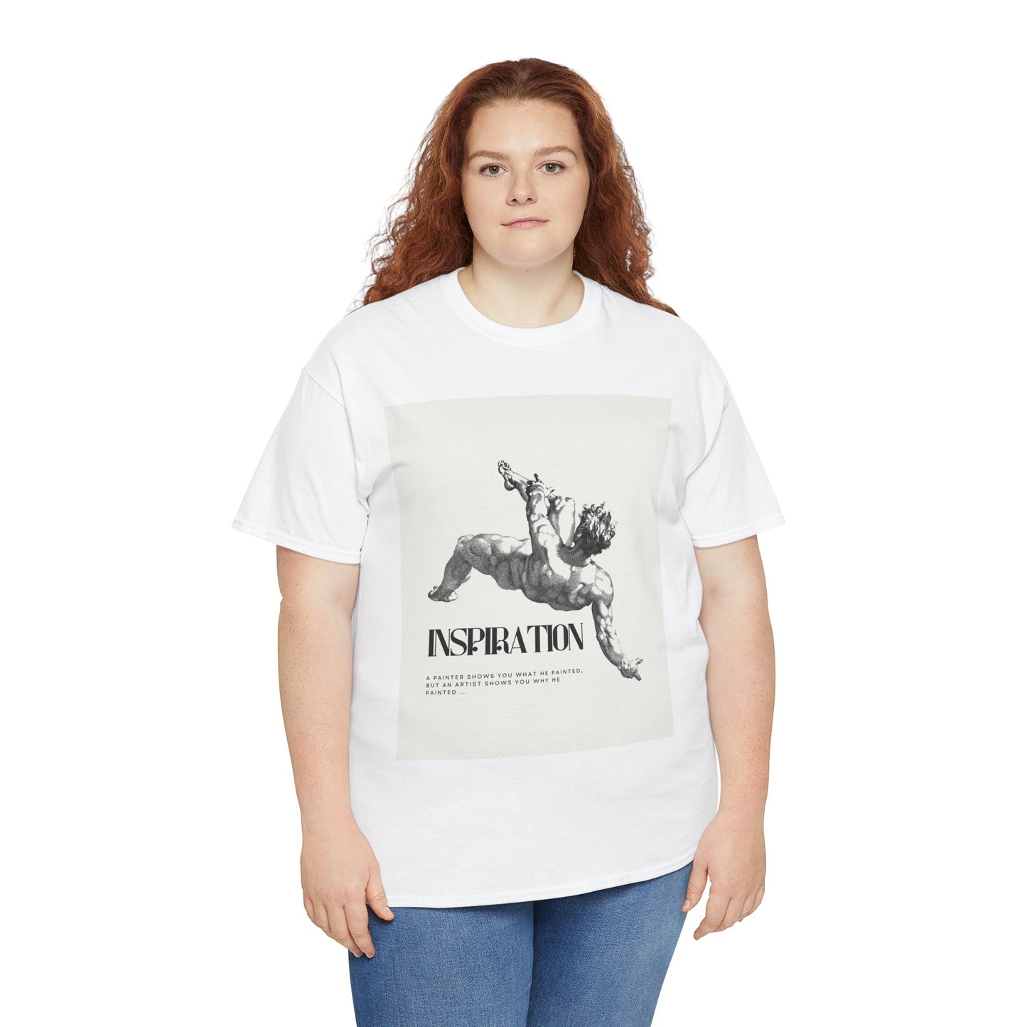 Inspiration Unisex Heavy Cotton Tee, Motivational Shirt, Gift for Artists, Casual Wear, Quote T-Shirt, Birthday Gift