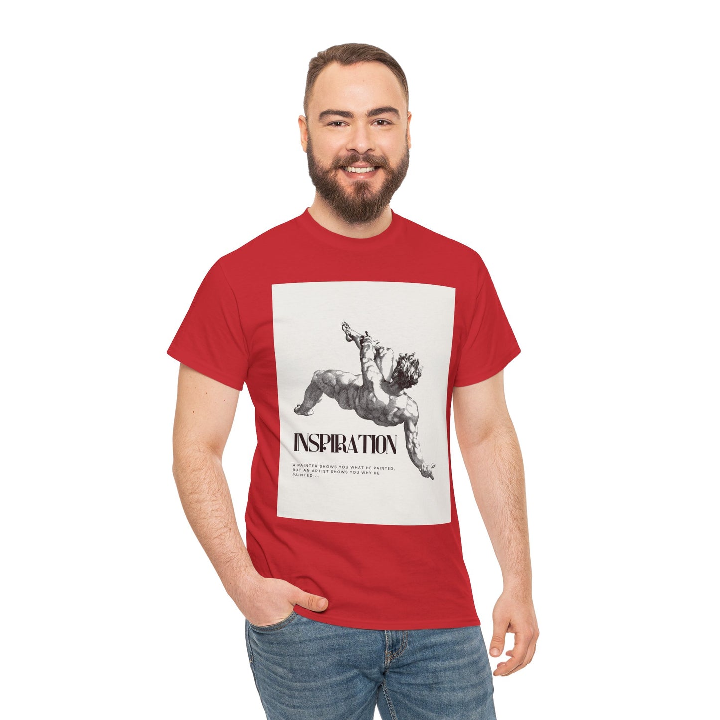 Inspiration Unisex Heavy Cotton Tee, Motivational Shirt, Gift for Artists, Casual Wear, Quote T-Shirt, Birthday Gift