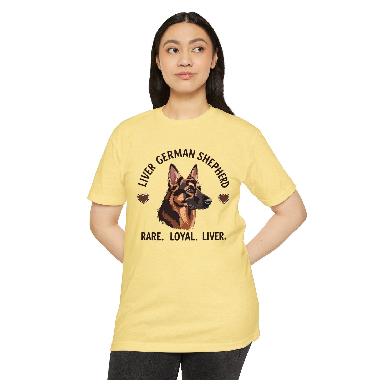 Liver German Shepherd T-Shirt - Rare Loyal Liver, Dog Lover Gift, Unisex Pet Tee, Animal Lover Apparel, Perfect for Birthdays and Dog Shows