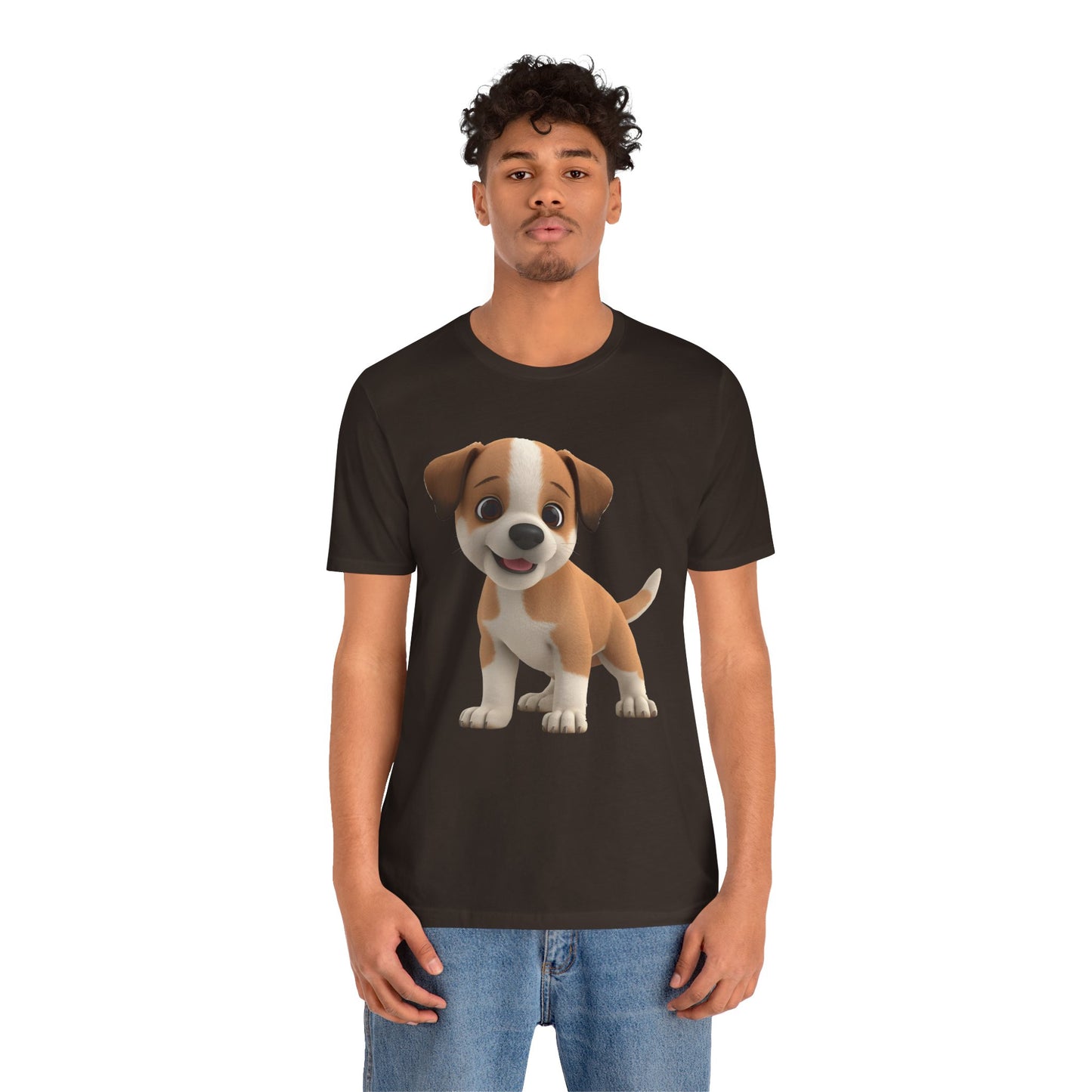 Cute Dog 3D Graphic Tee, Fun Animal Shirt, Dog Lover Gift, Playful Fashion Statement
