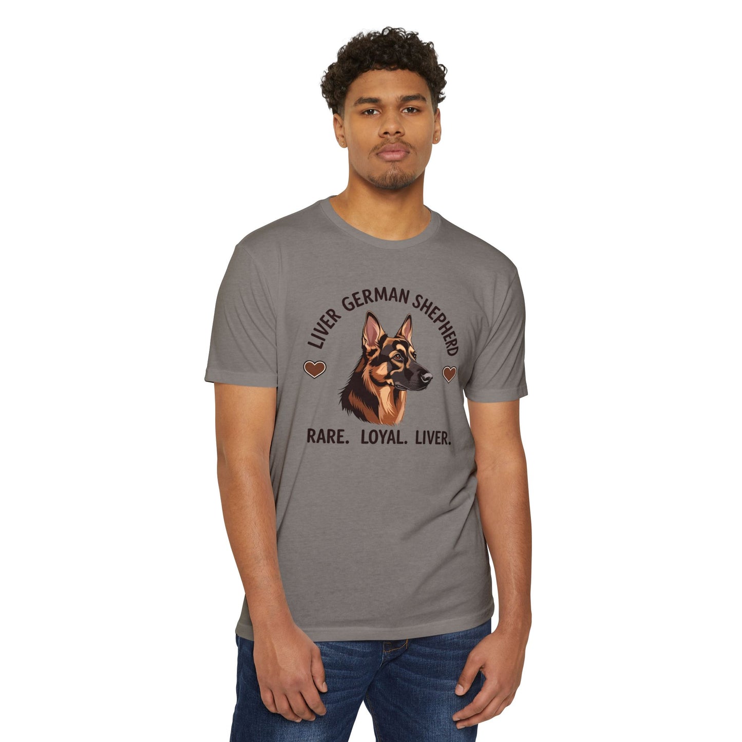 Liver German Shepherd T-Shirt - Rare Loyal Liver, Dog Lover Gift, Unisex Pet Tee, Animal Lover Apparel, Perfect for Birthdays and Dog Shows