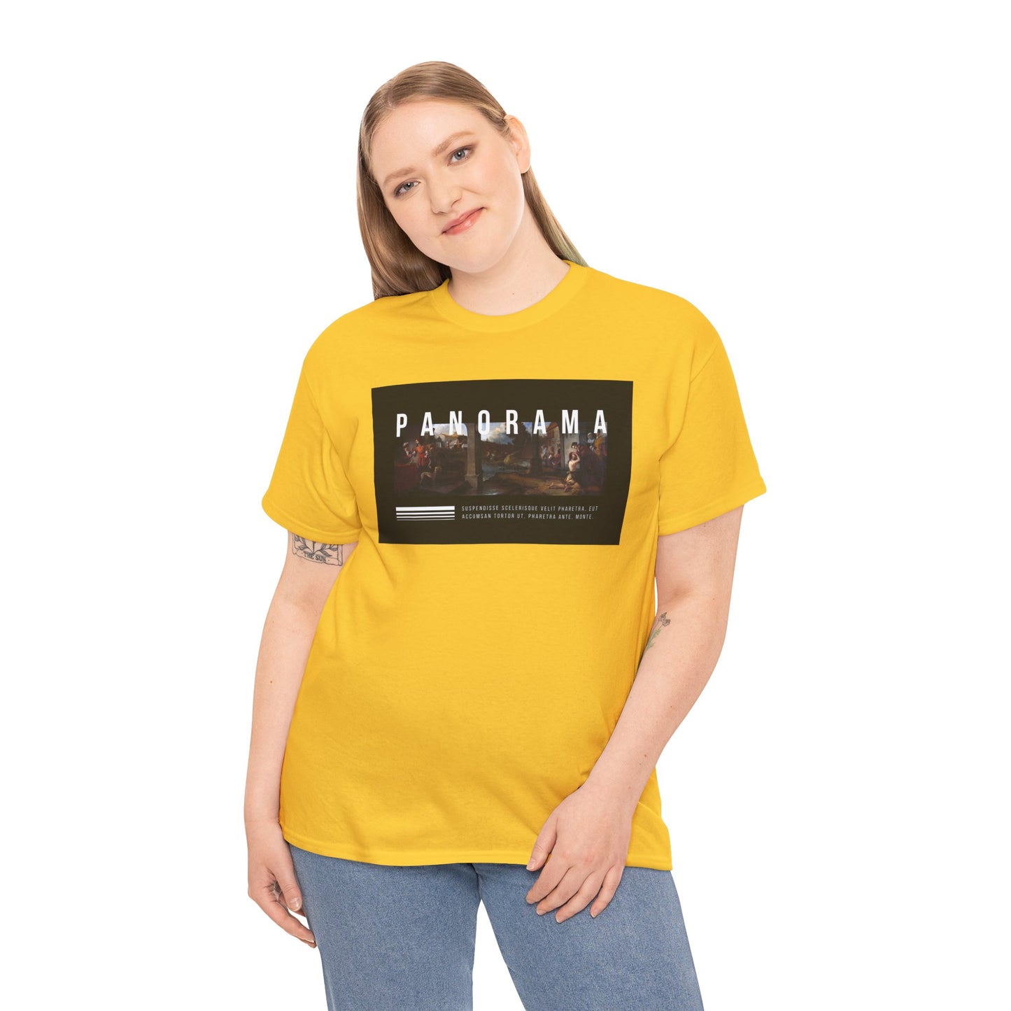 Panorama Unisex Heavy Cotton Tee | Comfortable Everyday Wear, Graphic Tee, Casual Style, Gift for Him/Her, Summer Vibes