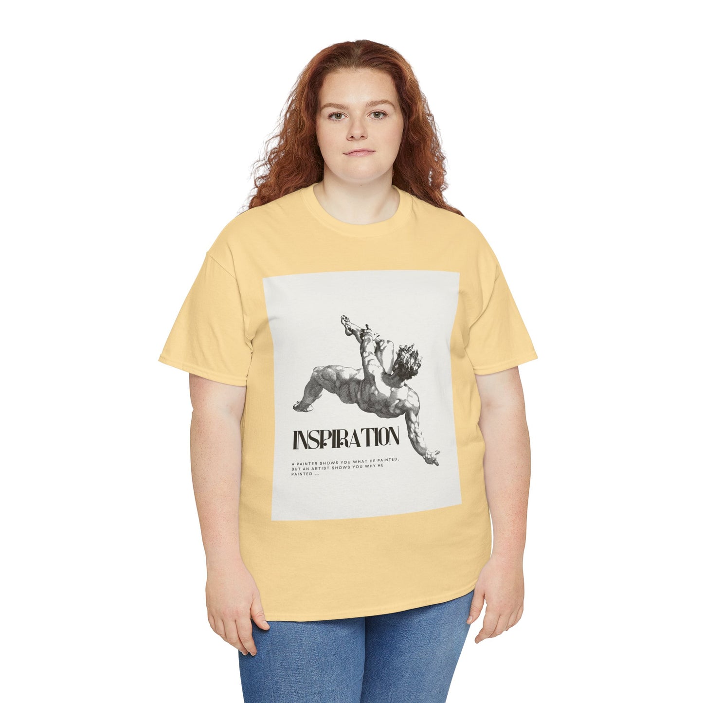 Inspiration Unisex Heavy Cotton Tee, Motivational Shirt, Gift for Artists, Casual Wear, Quote T-Shirt, Birthday Gift