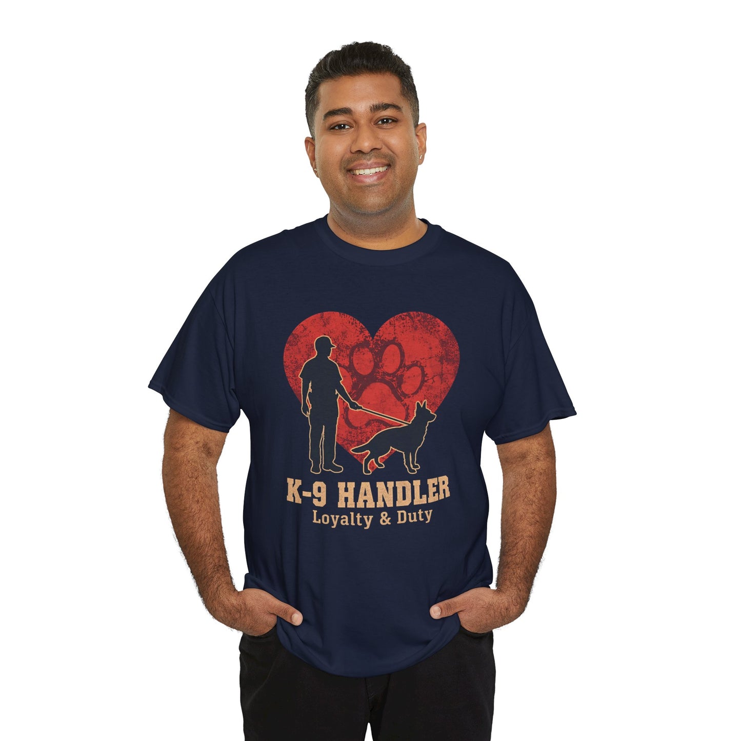 K-9 Handler Heart Tee - Loyalty & Duty, Dog Lover Gift, Pet Owner Apparel