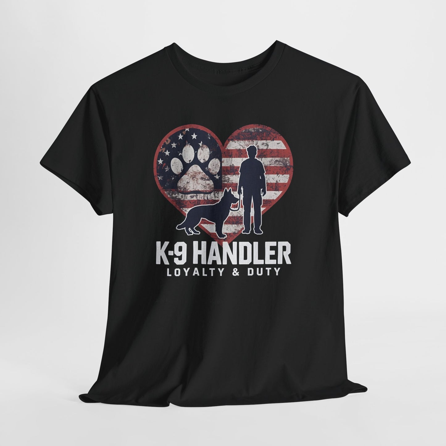 K-9 Handler Heart Tee | Loyalty & Duty T-Shirt | Dog Lover Gift, Police Support Shirt