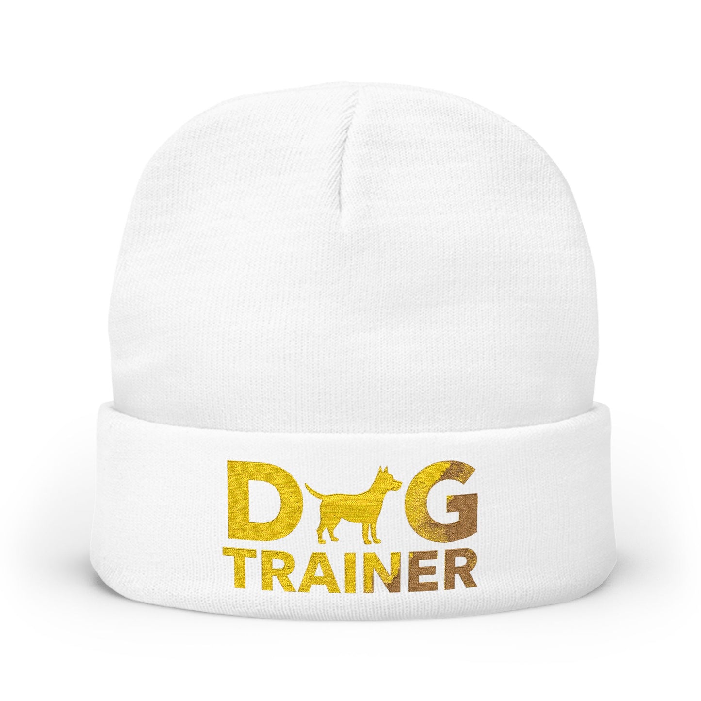 Dog Trainer Embroidered Knit Beanie, Cozy Winter Accessory, Pet Lover Gift, Dog Owner Beanie