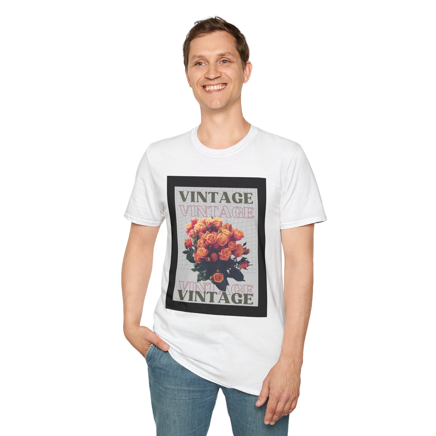 Vintage Floral Graphic Unisex T-Shirt, Retro Tee, Casual Wear, Gift for Her, Vintage Aesthetic, Flower Print Shirt