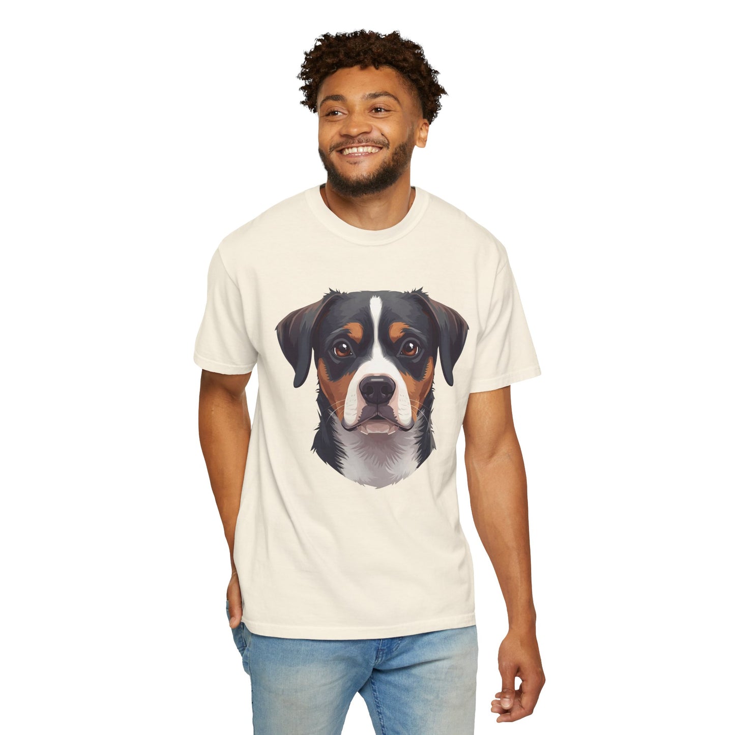 Unisex Tricolor Dog's 3D Design T-Shirt, Gift for Dog Owners, Animal Lover Apparel