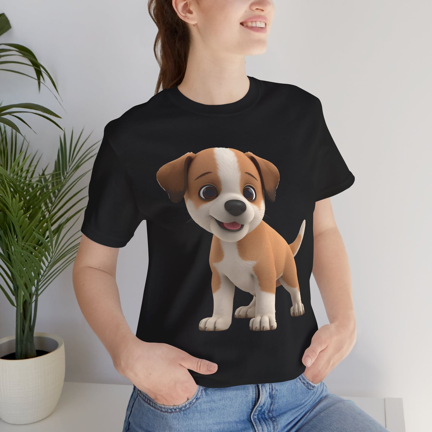Cute Dog 3D Graphic Tee, Fun Animal Shirt, Dog Lover Gift, Playful Fashion Statement