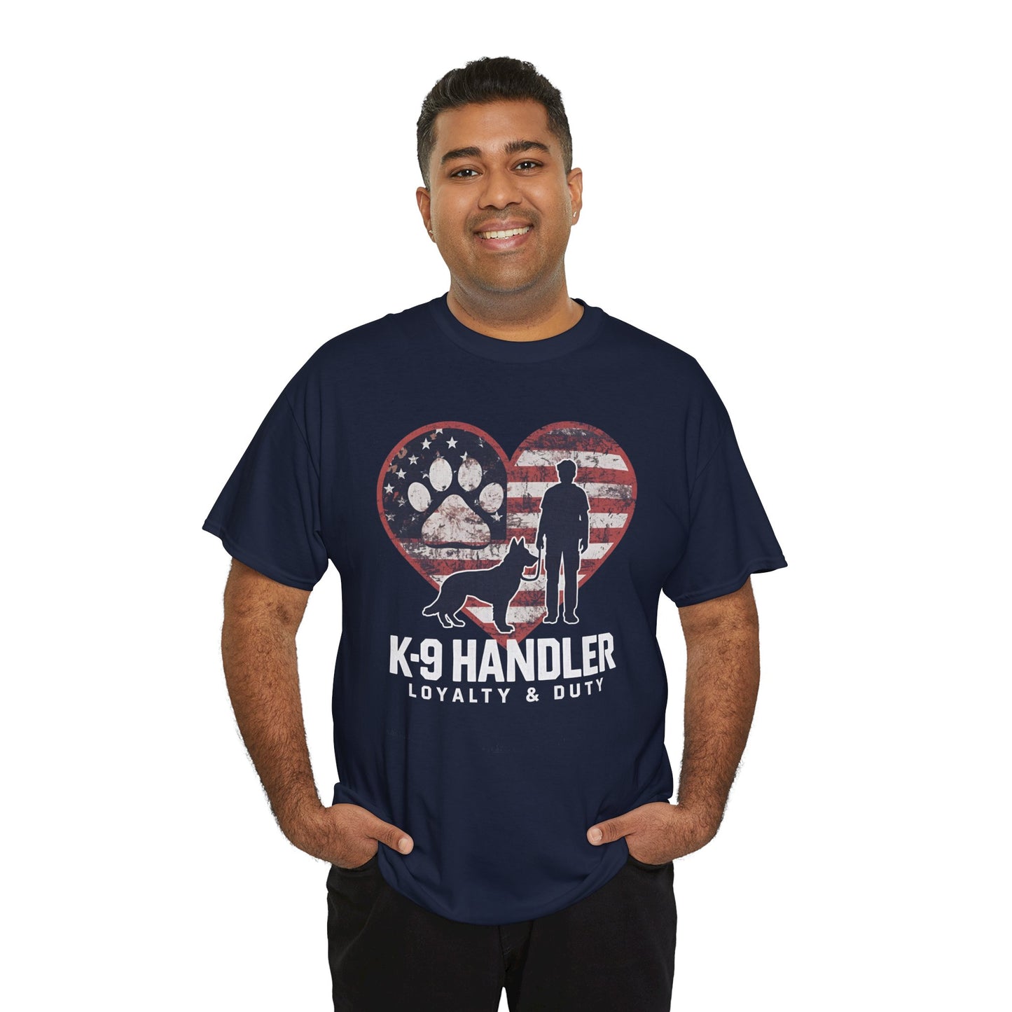 K-9 Handler Heart Tee | Loyalty & Duty T-Shirt | Dog Lover Gift, Police Support Shirt