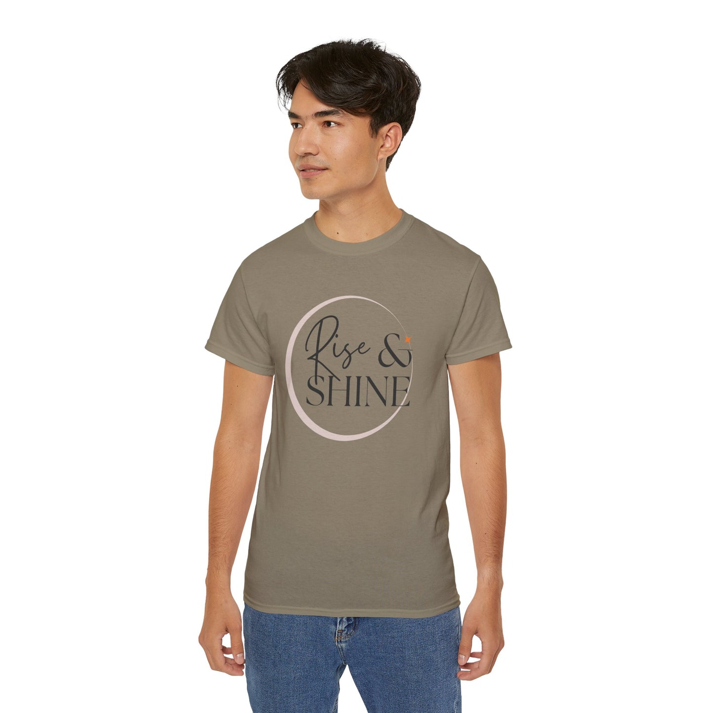 Rise & Shine Unisex Ultra Cotton Tee, Motivational Tee, Inspirational Shirt, Gift for Her, Positive Quote T-Shirt, Summer Fashion