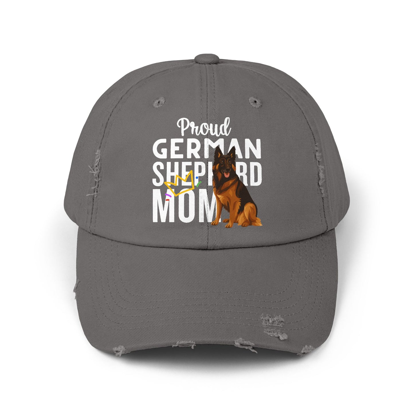 Proud German Shepherd Mom Distressed Cap - Unisex Pet Lover Hat
