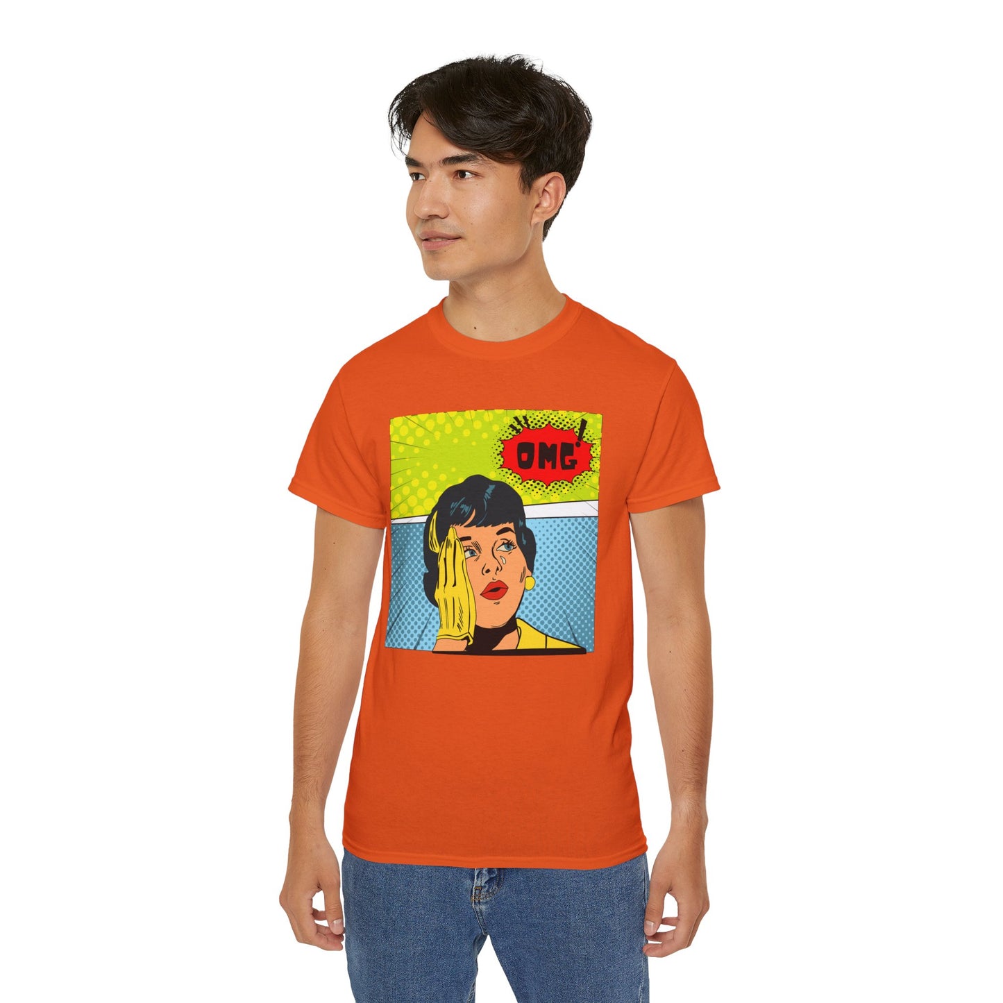 OMG Graphic Unisex Tee | Retro Pop Art T-Shirt, Gift for Trendsetters, Casual Wear, Comic Style, Fun Statement Top