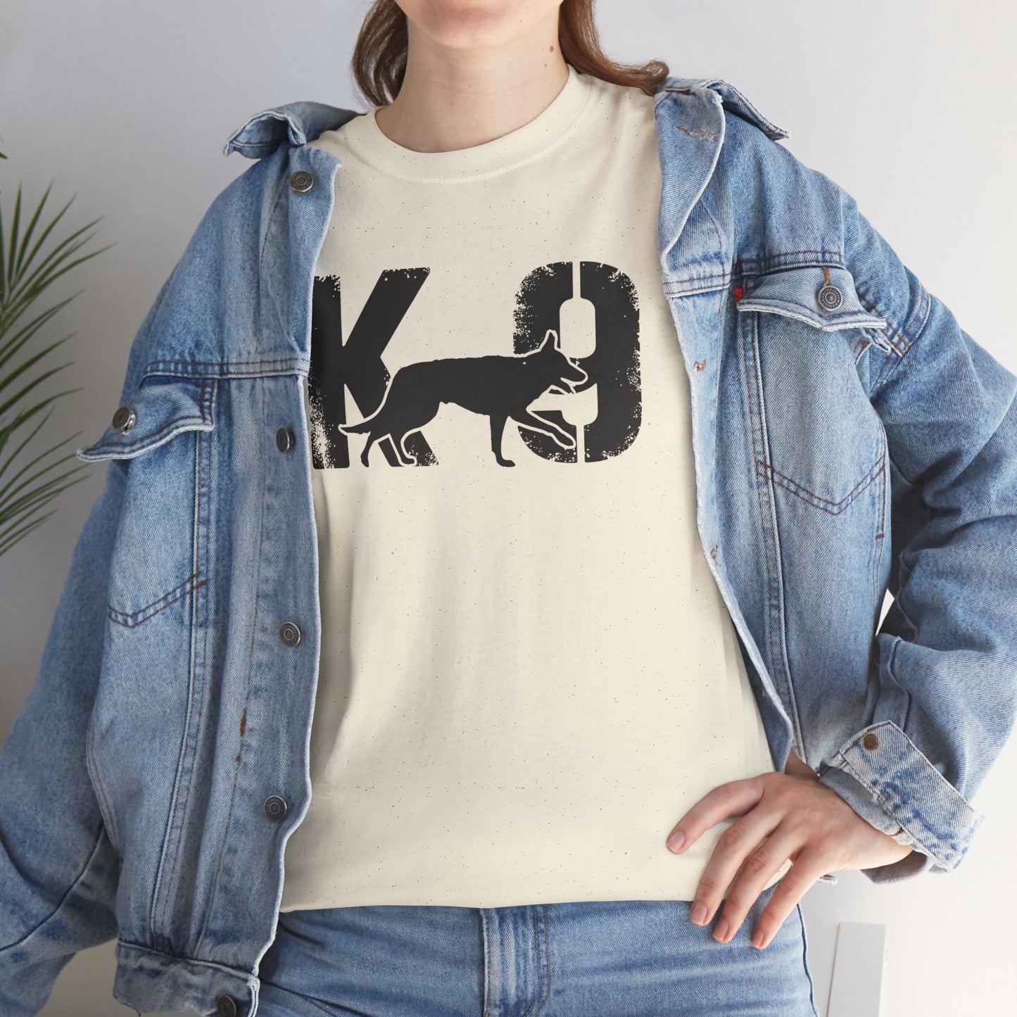K-9 Dog Lover's Unisex Heavy Cotton Tee | T-Shirt for K-9 Handler | Dog Between K and 9 Design