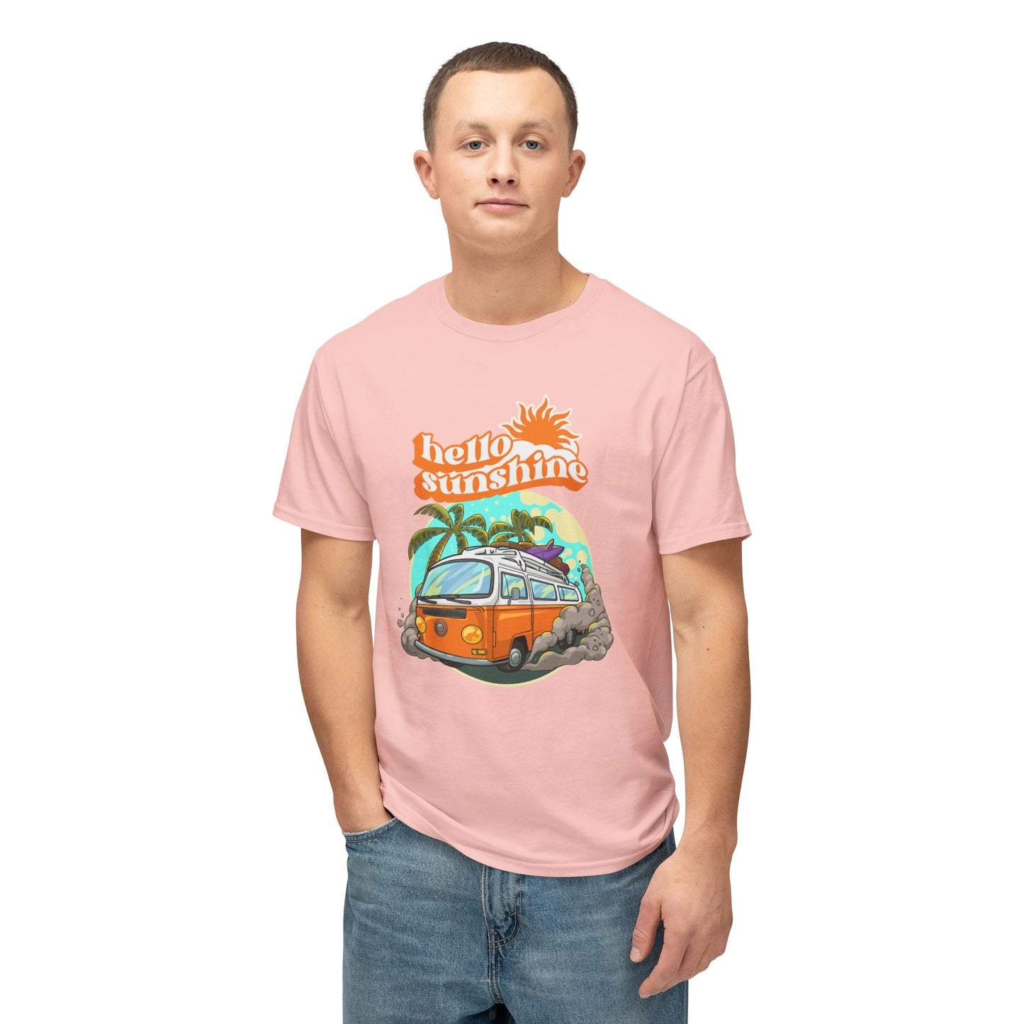 Hello Sunshine Beach Vibe T-Shirt, Summer Tee, Vacation Shirt, Gift for Travelers, Cool Graphic Tee