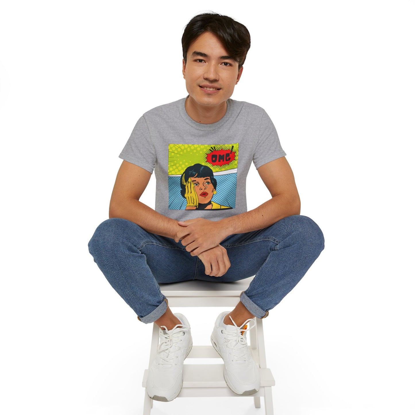 OMG Graphic Unisex Tee | Retro Pop Art T-Shirt, Gift for Trendsetters, Casual Wear, Comic Style, Fun Statement Top