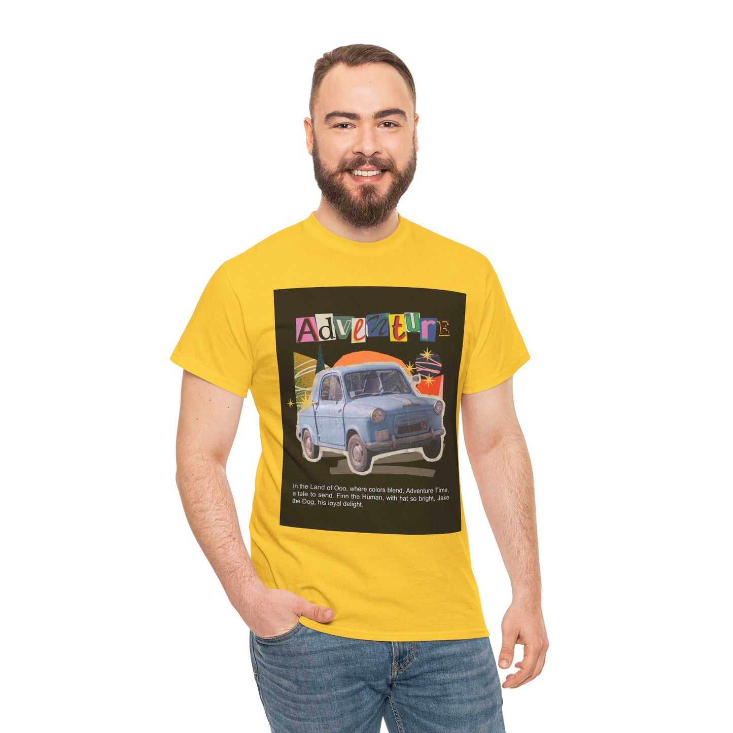 Adventure-Themed Unisex Cotton Tee, Retro Car Graphic Tee, Travel T-Shirt, Gift for Adventurers, Vintage Exploration Top