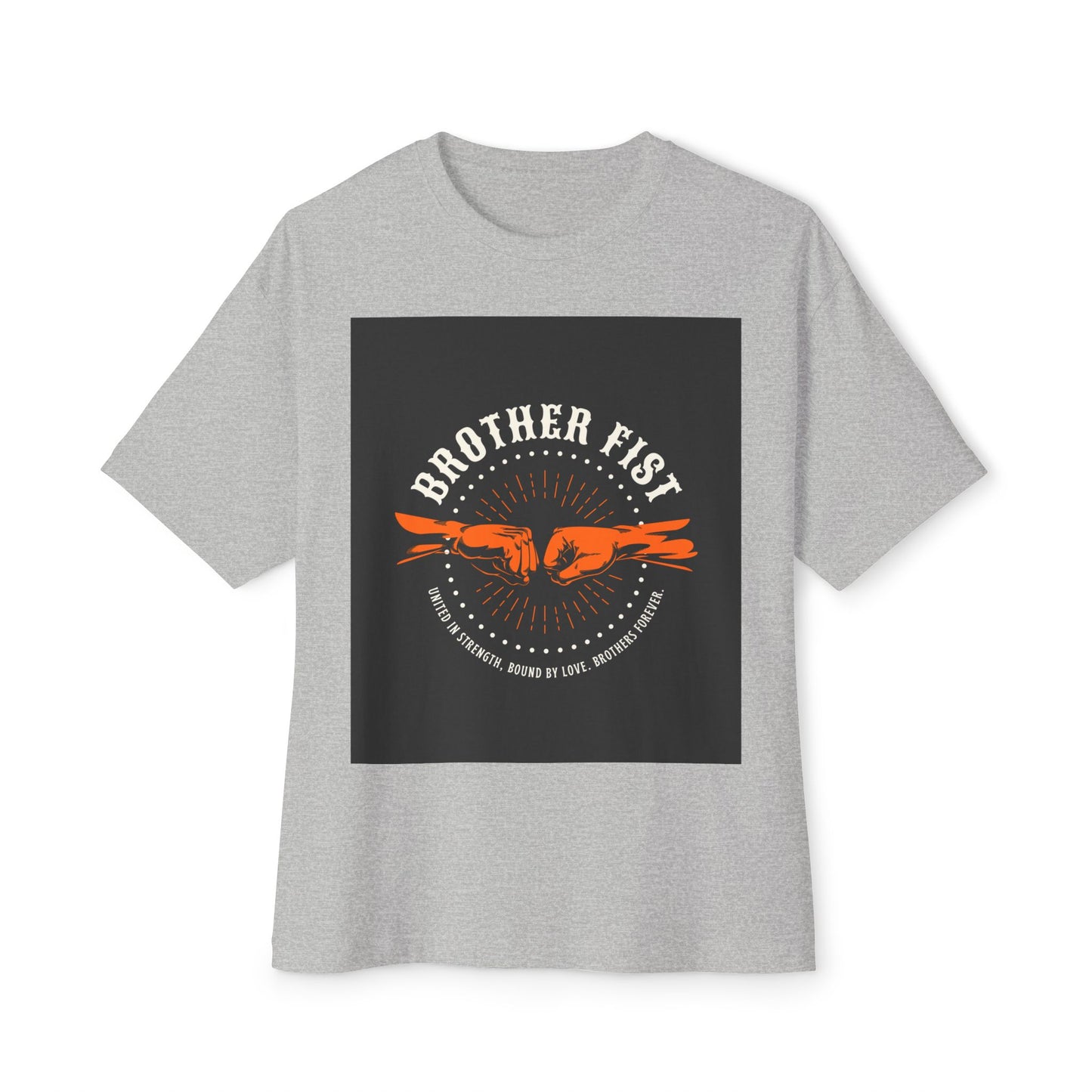Brother Fist Unisex Oversized Boxy Tee, Casual Graphic Shirt, Streetwear Tee, Gift for Friends, Motivational T-Shirt