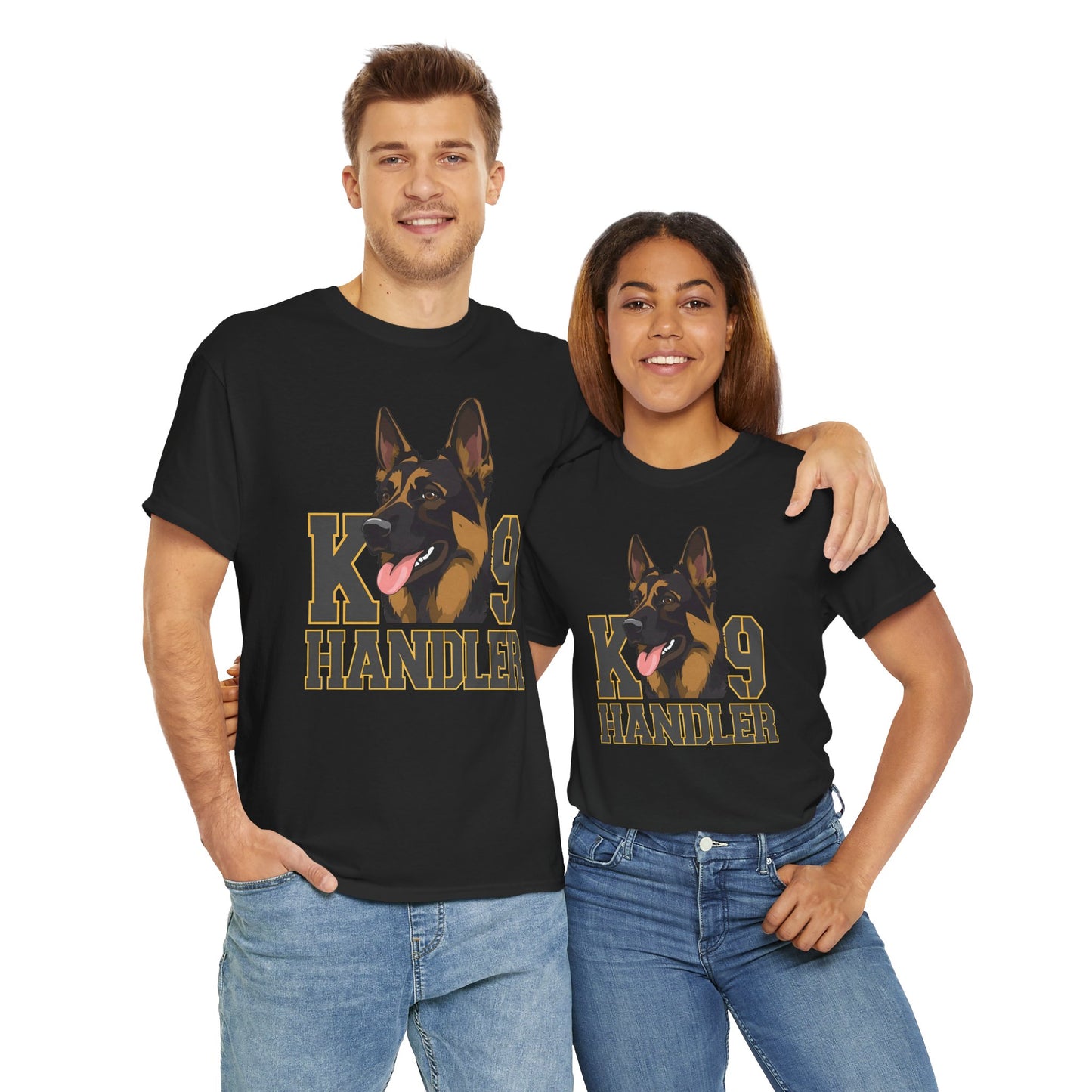 German Shepherd K9 Handler Tee, Perfect for Dog Lovers, Gift for Pet Owners, Unisex Cotton T-Shirt