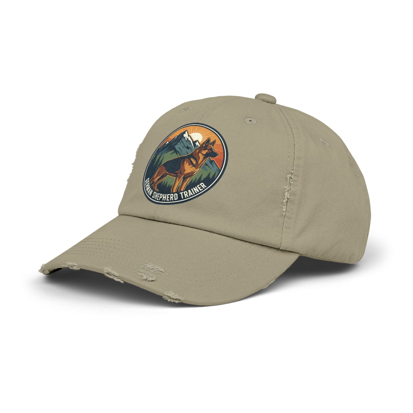 German Shepherd Trainer Cap | Distressed Hat for Dog Lovers | Perfect Gift for Pet Trainers