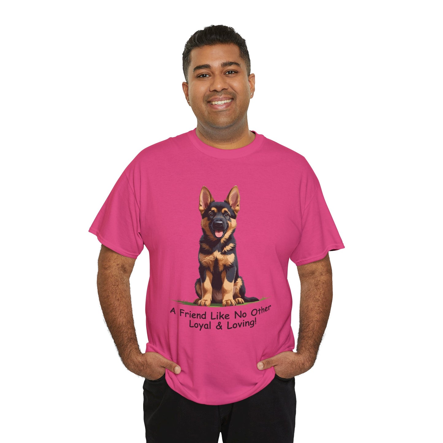 Adorable German Shepherd Puppy Lover Tee: A Friend Like No Other, Dog Owner Gift, Dog Mom Shirt, Gifts for Animal Lovers, Unisex Cotton T-shirt