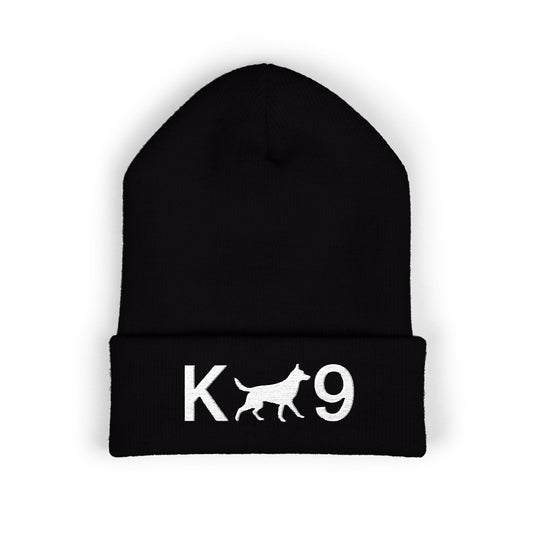 Embroidered K9 Classic Cuffed Beanie - German Shepherd Design | Dog Lover Gift