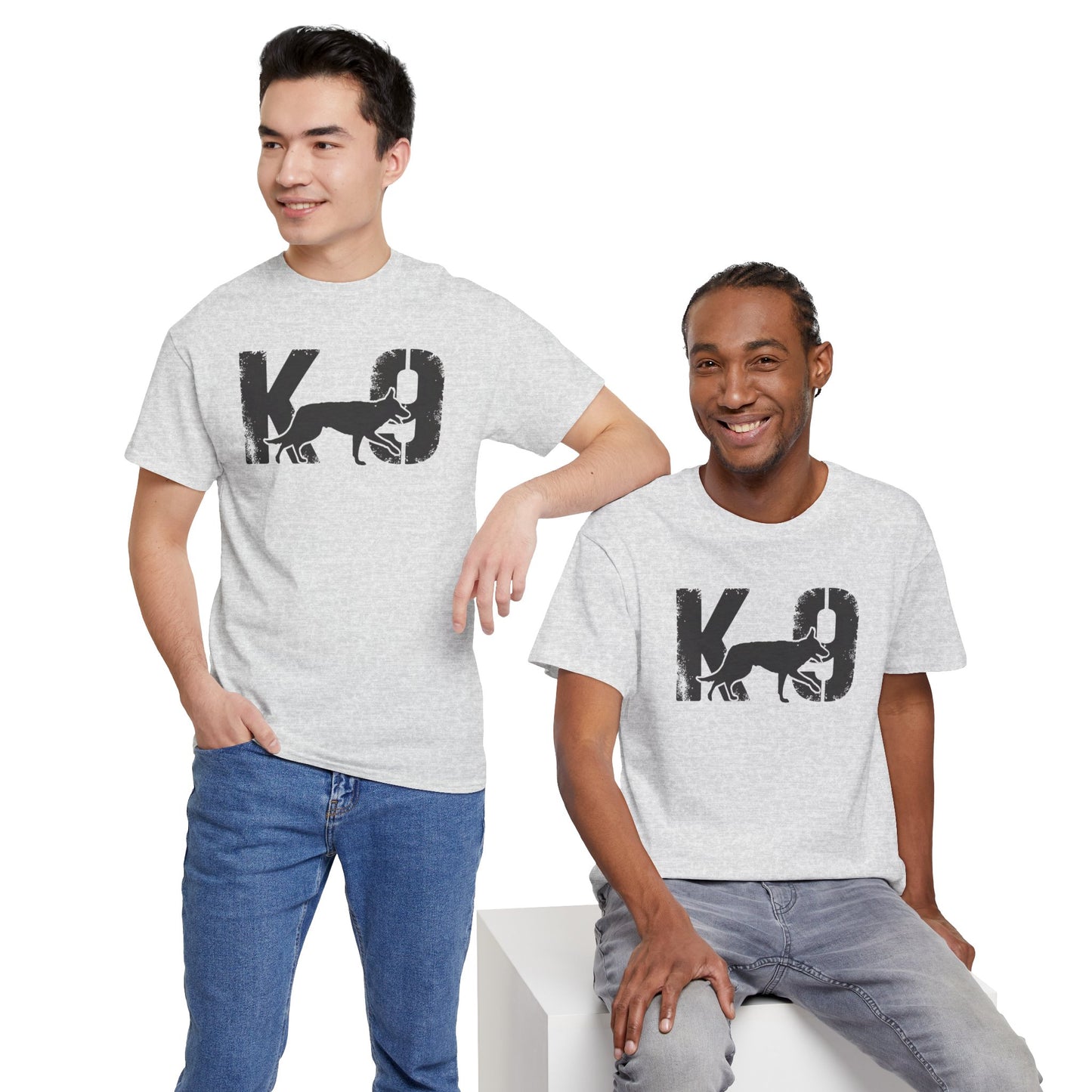 K-9 Dog Lover's Unisex Heavy Cotton Tee | T-Shirt for K-9 Handler | Dog Between K and 9 Design