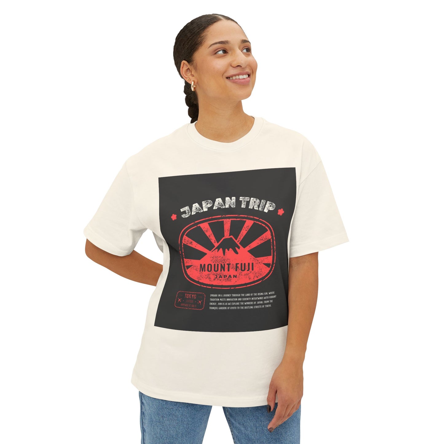 Japan Trip Oversized Tee, Travel Shirt, Unisex Graphic Tee, Mount Fuji Apparel, Casual Summer Top, Vacation Wear, Gift for Travelers