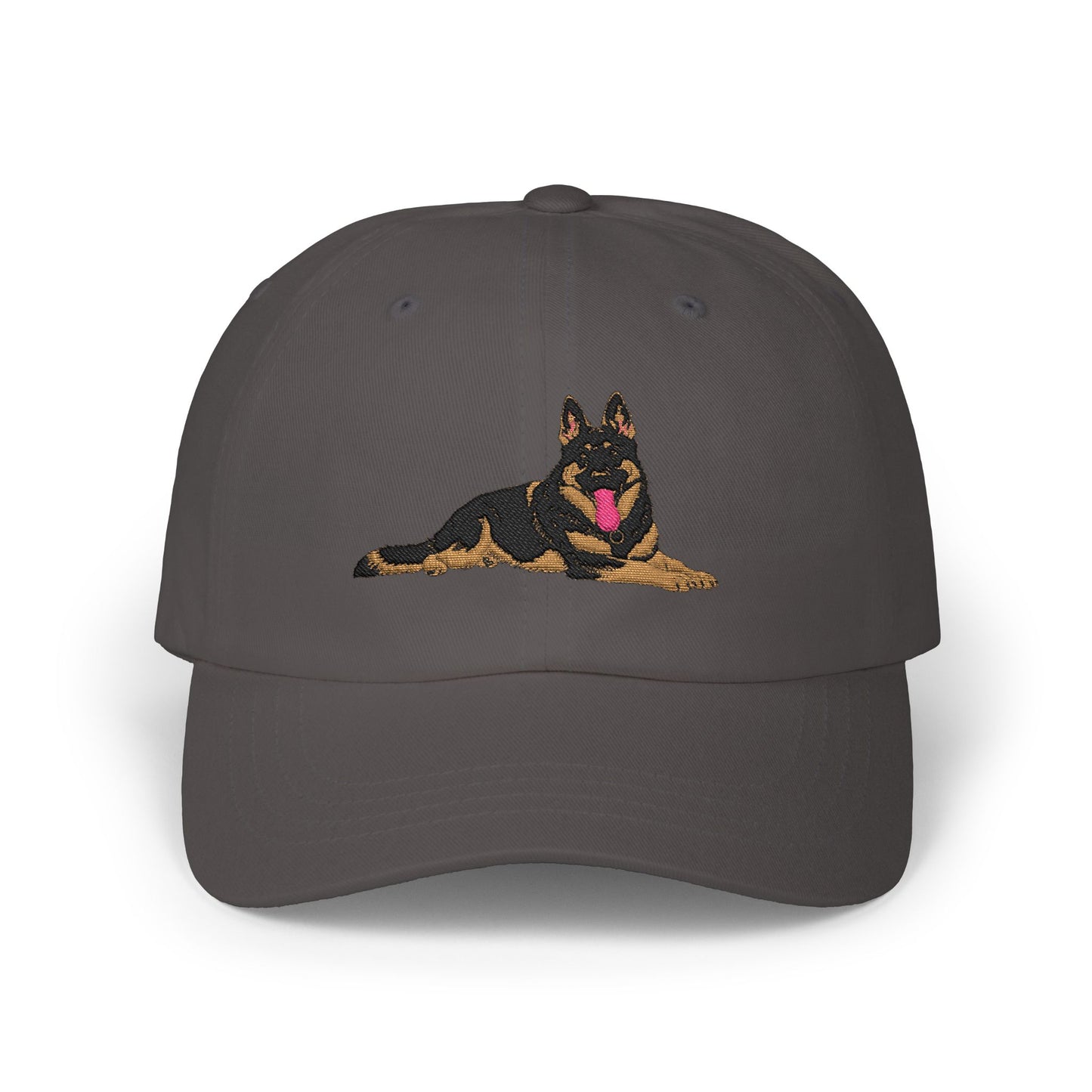 Classic Dad Cap Featuring a Giant Old Fashioned Working Line German Shepherd Embroidered Design