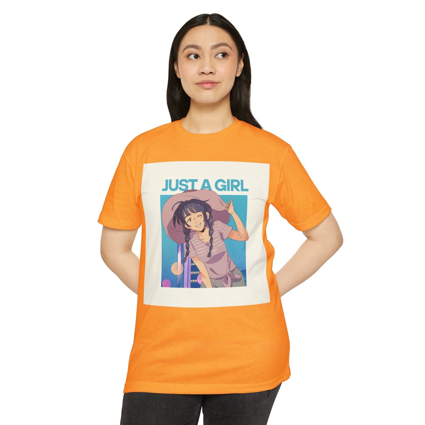 Just A Girl Graphic T-Shirt, Cute Casual Tee for Women, Summer Fashion, Anime Lover Gift, Everyday Wear