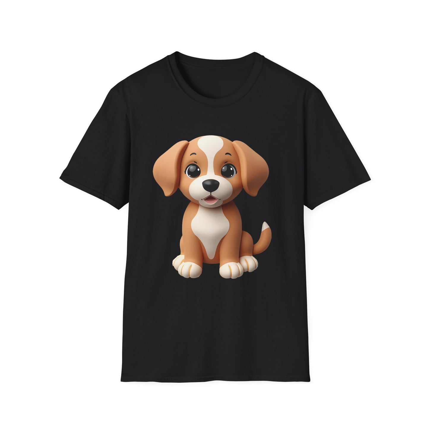 Adorable Puppy 3D Graphic T-Shirt for Dog Lovers, Cute Pet Shirt