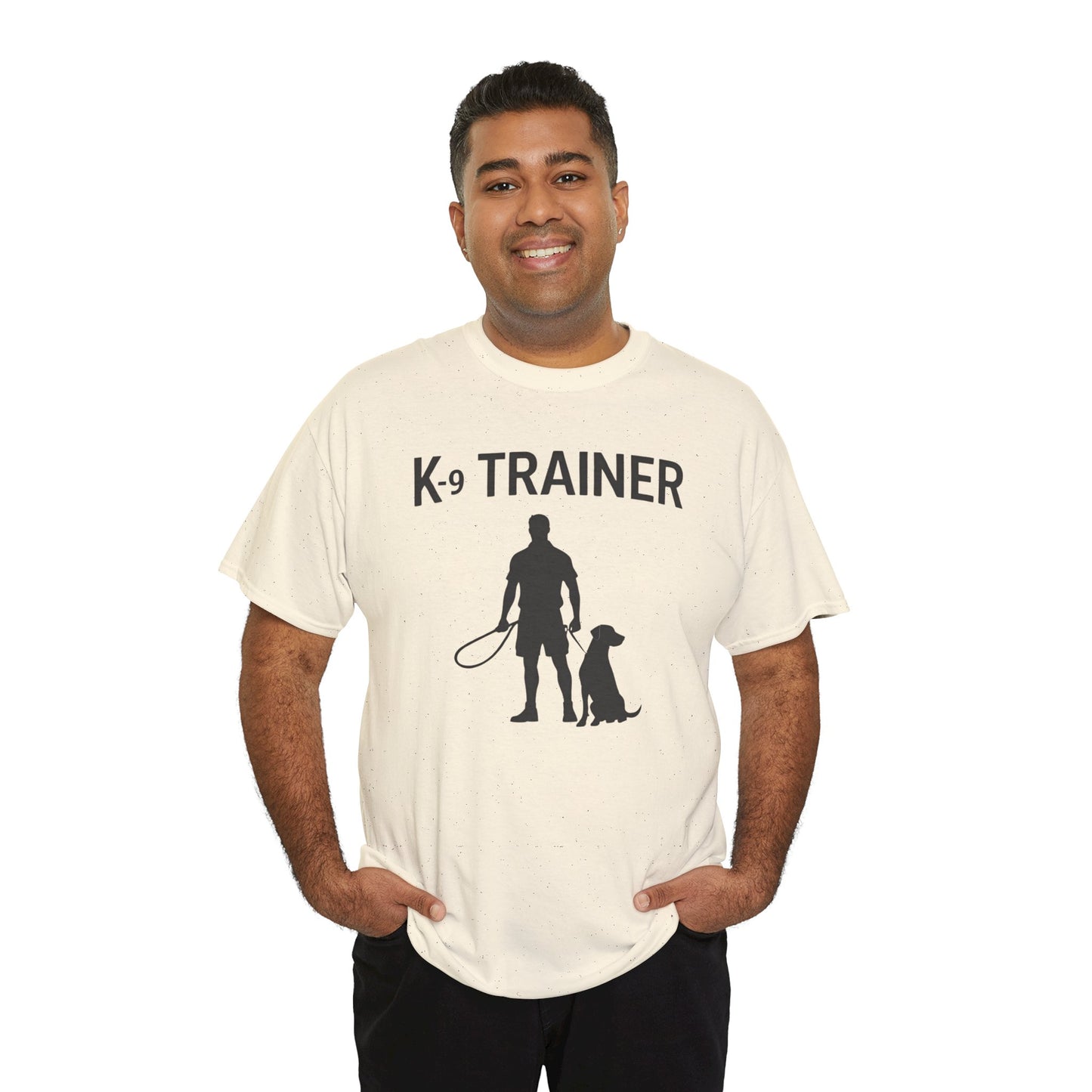 K-9 Trainer  Heavy Cotton T-Shirt, Dog Owner Gift, Police Dog Shirt, Animal Enthusiast Apparel, Casual Style Tee