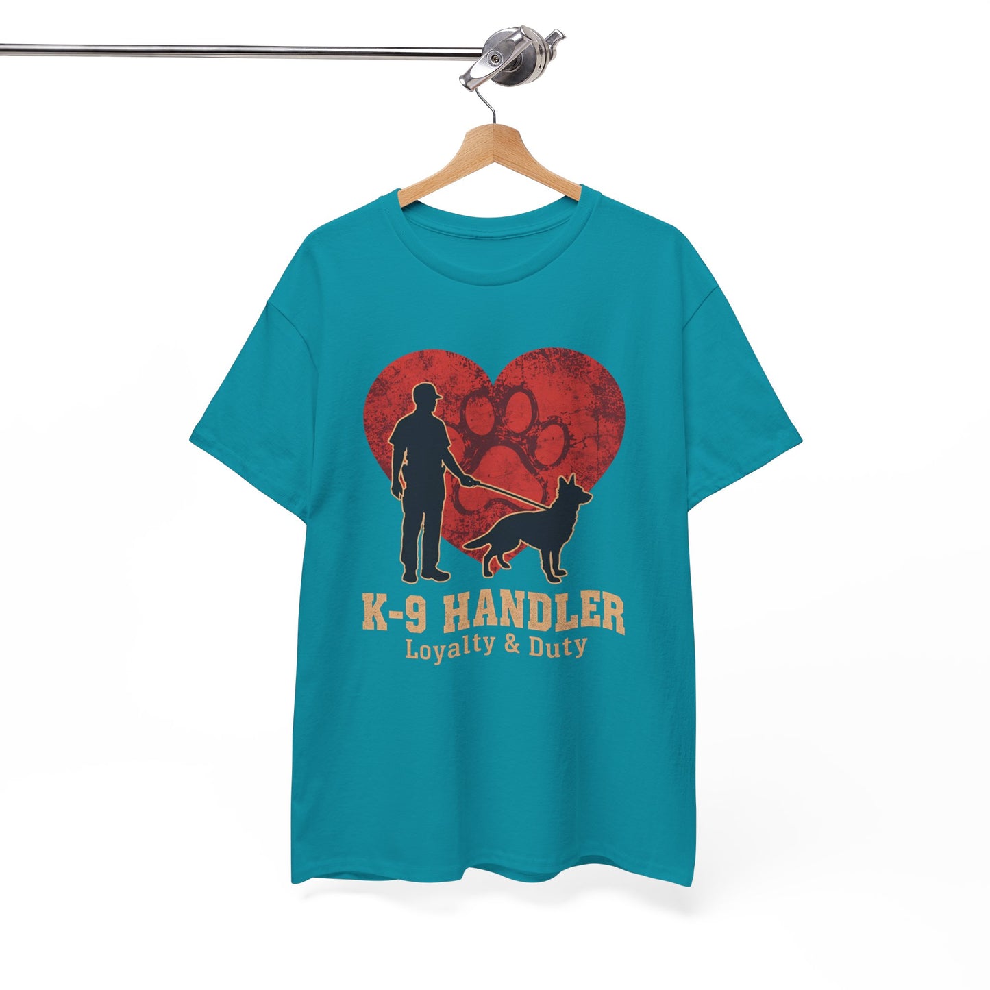 K-9 Handler Heart Tee - Loyalty & Duty, Dog Lover Gift, Pet Owner Apparel