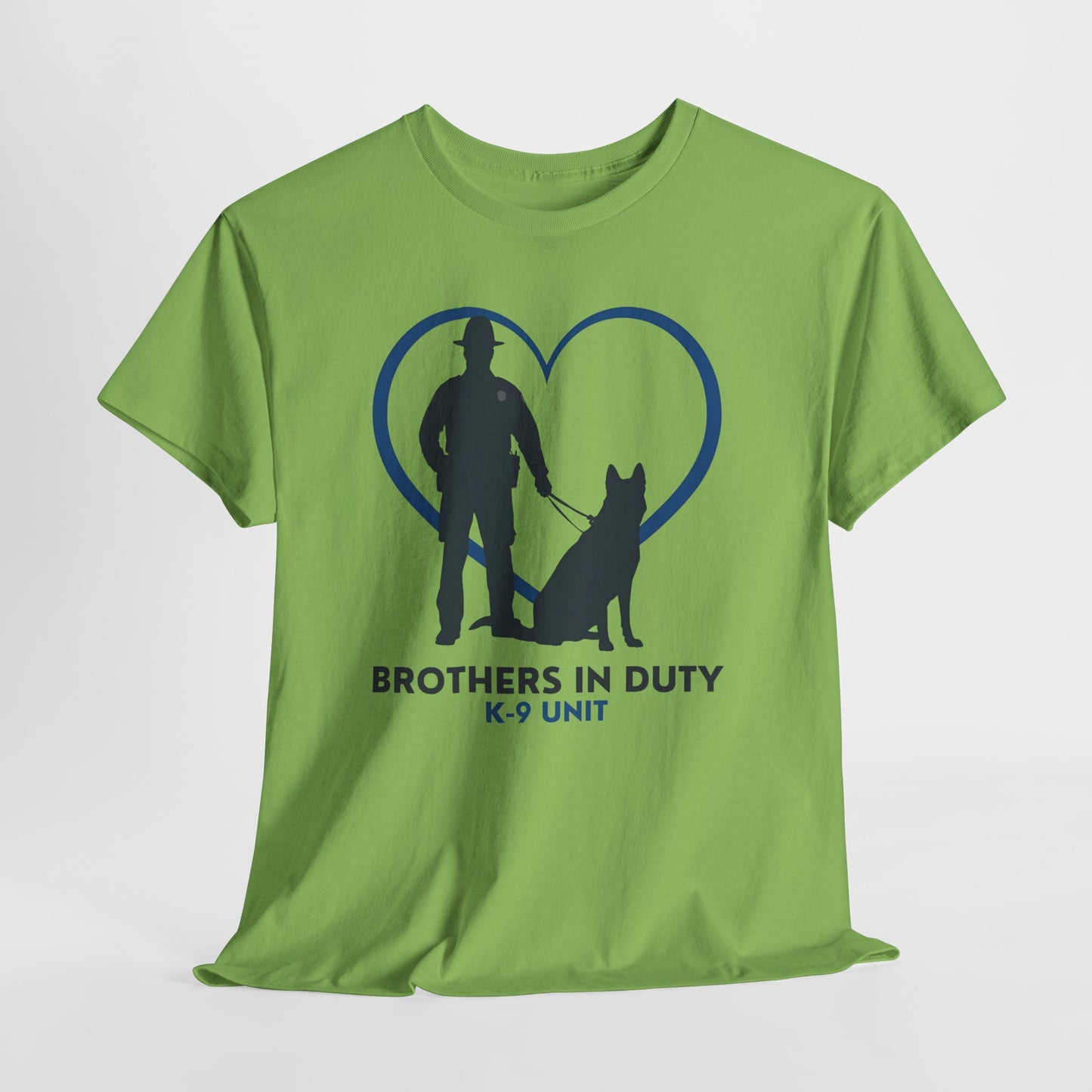 Heartfelt K-9 Unit Tee - Brothers In Duty | Police Officer Gift, Dog Lover Shirt, Law Enforcement Apparel