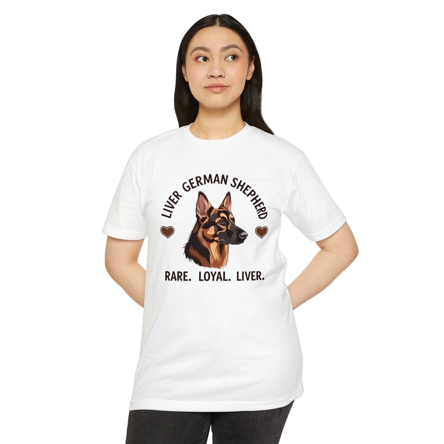 Liver German Shepherd T-Shirt - Rare Loyal Liver, Dog Lover Gift, Unisex Pet Tee, Animal Lover Apparel, Perfect for Birthdays and Dog Shows