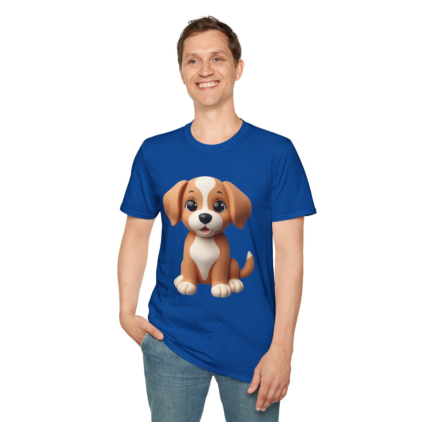 Adorable Puppy 3D Graphic T-Shirt for Dog Lovers, Cute Pet Shirt