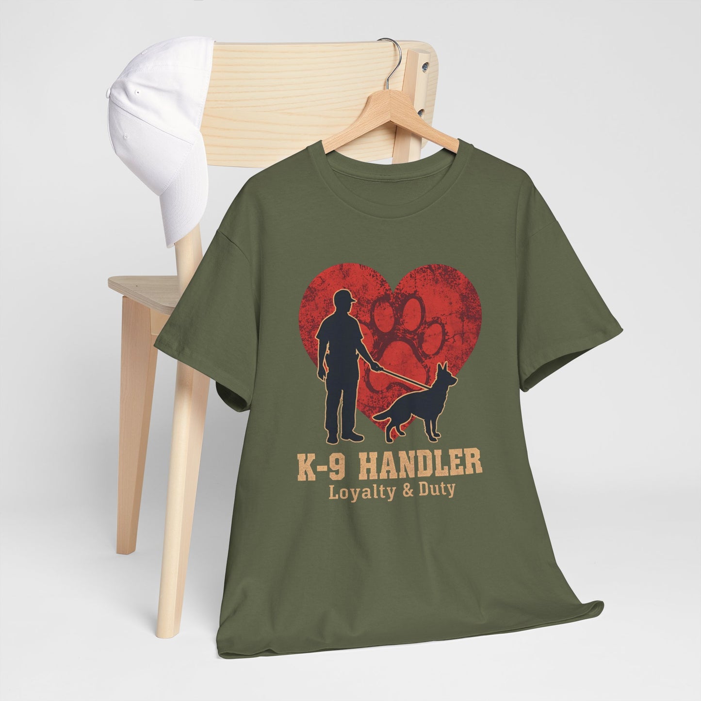 K-9 Handler Heart Tee - Loyalty & Duty, Dog Lover Gift, Pet Owner Apparel