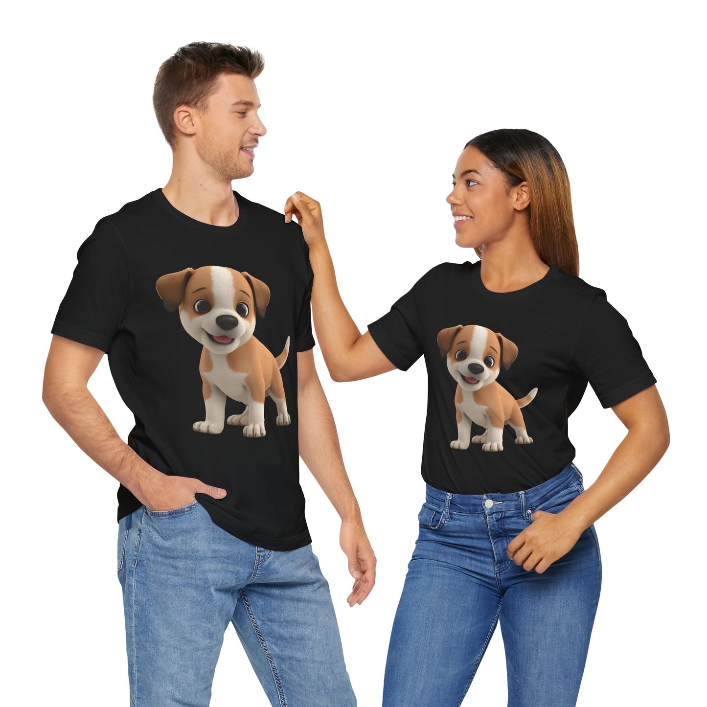 Cute Dog 3D Graphic Tee, Fun Animal Shirt, Dog Lover Gift, Playful Fashion Statement