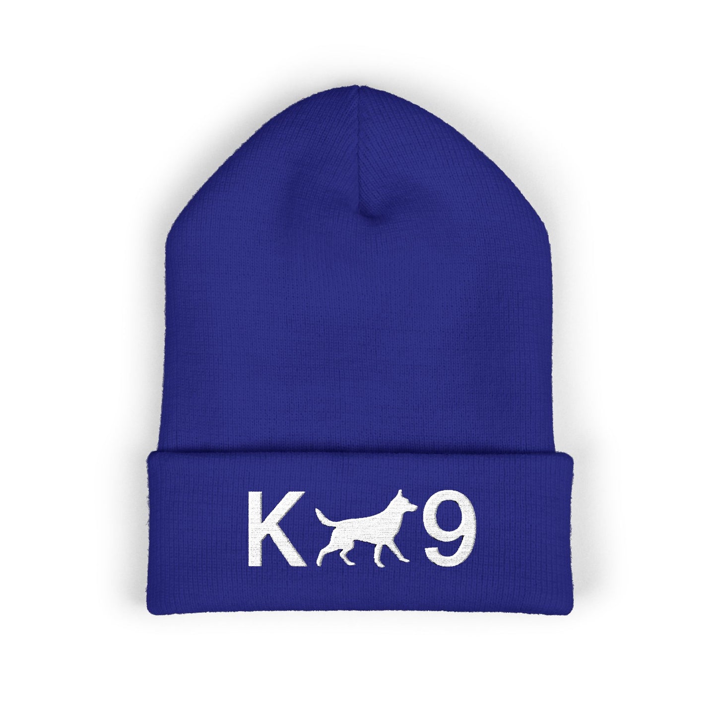 Embroidered K9 Classic Cuffed Beanie - German Shepherd Design | Dog Lover Gift